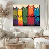 Painting by numbers rainbow cats